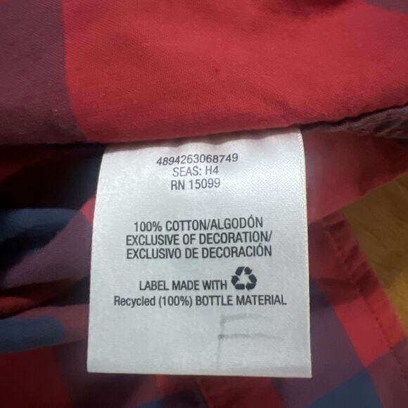 Roebuck & Co. Plaid Button Up Shirt Size XXL Red Western Preppy Casual - Picture 6 of 7